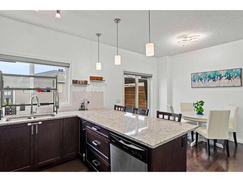 221 Hillcrest Road, Airdrie, AB - Indoor Photo Showing Kitchen With Upgraded Kitchen