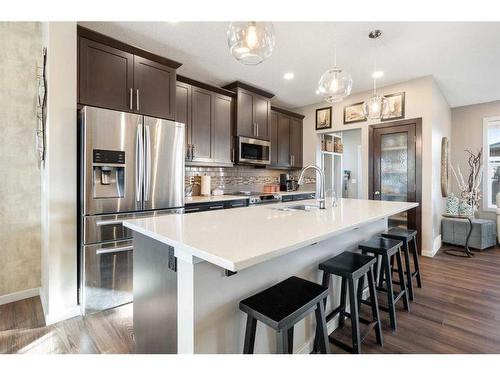 248 Marquis Heights Se, Calgary, AB - Indoor Photo Showing Kitchen With Stainless Steel Kitchen With Upgraded Kitchen