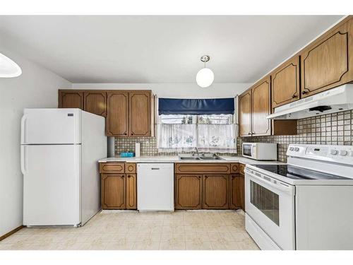 32 Allandale Close Se, Calgary, AB - Indoor Photo Showing Kitchen With Double Sink