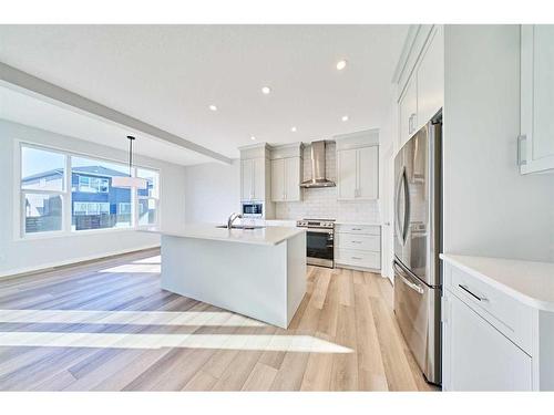 67 Seton Villas Se, Calgary, AB - Indoor Photo Showing Kitchen With Stainless Steel Kitchen With Upgraded Kitchen