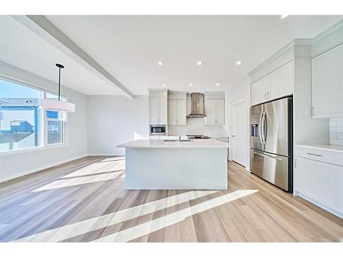 67 Seton Villas Se, Calgary, AB - Indoor Photo Showing Kitchen With Stainless Steel Kitchen With Upgraded Kitchen