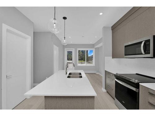 2117-395 Skyview Parkway Ne, Calgary, AB - Indoor Photo Showing Kitchen With Double Sink