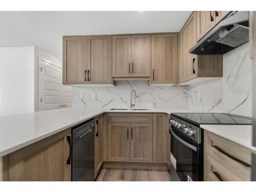 91 Cityline Heath Ne, Calgary, AB - Indoor Photo Showing Kitchen With Double Sink