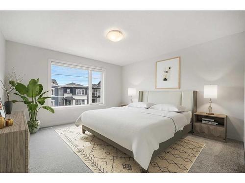 18 Amblefield Passage Nw, Calgary, AB - Indoor Photo Showing Bedroom