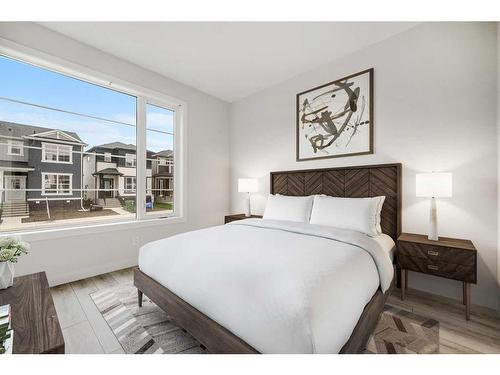 18 Amblefield Passage Nw, Calgary, AB - Indoor Photo Showing Bedroom