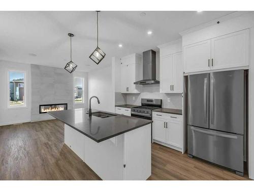 283 Hotchkiss Manor, Calgary, AB - Indoor Photo Showing Kitchen With Upgraded Kitchen