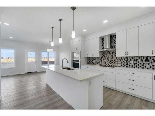 367 Savanna Way Ne, Calgary, AB - Indoor Photo Showing Kitchen With Double Sink With Upgraded Kitchen