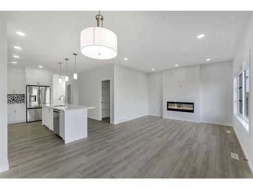 367 Savanna Way Ne, Calgary, AB - Indoor With Fireplace