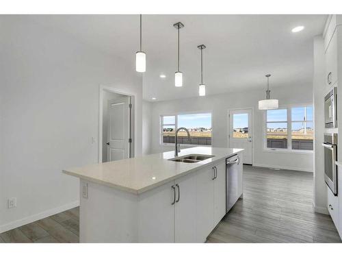 367 Savanna Way Ne, Calgary, AB - Indoor Photo Showing Kitchen With Double Sink With Upgraded Kitchen