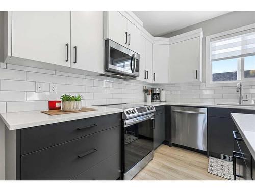 139 Wolf Creek Avenue Se, Calgary, AB - Indoor Photo Showing Kitchen With Stainless Steel Kitchen With Upgraded Kitchen