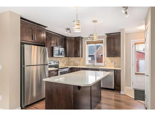 77 Auburn Meadows View Se, Calgary, AB - Indoor Photo Showing Kitchen With Stainless Steel Kitchen With Upgraded Kitchen