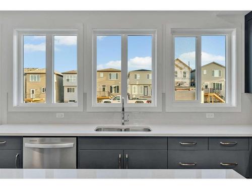 373 Cornerbrook Road Ne, Calgary, AB - Indoor Photo Showing Kitchen With Double Sink