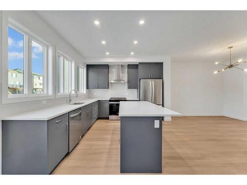 373 Cornerbrook Road Ne, Calgary, AB - Indoor Photo Showing Kitchen With Stainless Steel Kitchen With Upgraded Kitchen