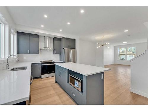 373 Cornerbrook Road Ne, Calgary, AB - Indoor Photo Showing Kitchen With Stainless Steel Kitchen With Double Sink With Upgraded Kitchen