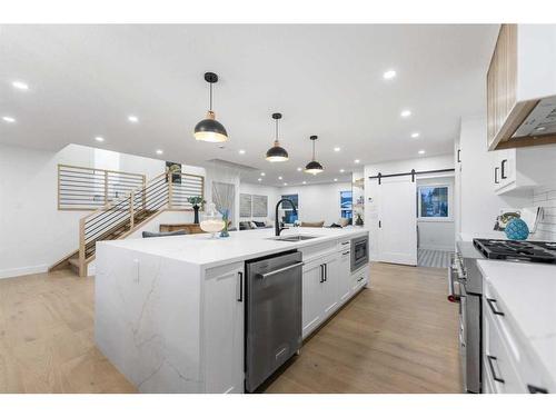 1160 Lake Twintree Drive Se, Calgary, AB - Indoor Photo Showing Kitchen With Upgraded Kitchen