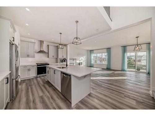 89 Sage Hill Crescent Nw, Calgary, AB - Indoor Photo Showing Kitchen With Stainless Steel Kitchen With Upgraded Kitchen