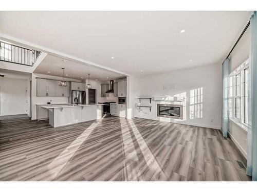 89 Sage Hill Crescent Nw, Calgary, AB - Indoor Photo Showing Living Room With Fireplace