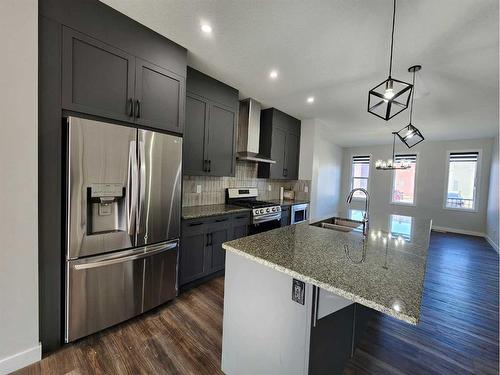 162 Ambleton Drive Nw, Calgary, AB - Indoor Photo Showing Kitchen With Double Sink With Upgraded Kitchen