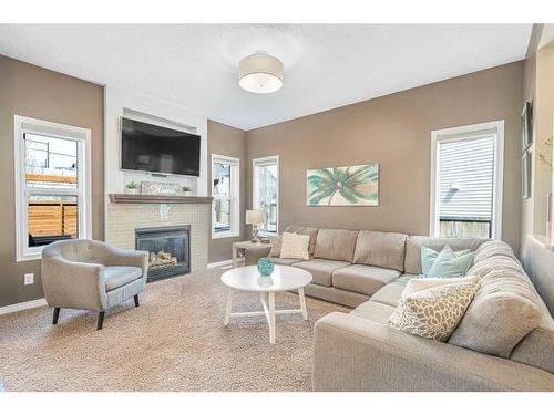 237 Kincora Glen Rise Nw, Calgary, AB - Indoor Photo Showing Living Room With Fireplace