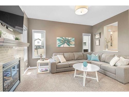 237 Kincora Glen Rise Nw, Calgary, AB - Indoor Photo Showing Living Room With Fireplace