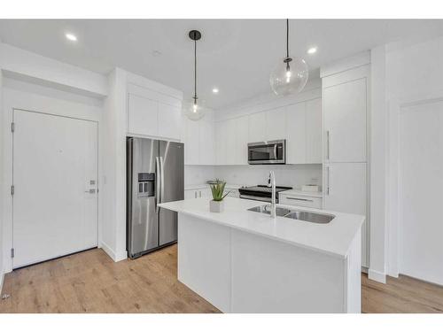 3105-111 Wolf Creek Drive Se, Calgary, AB - Indoor Photo Showing Kitchen With Double Sink With Upgraded Kitchen