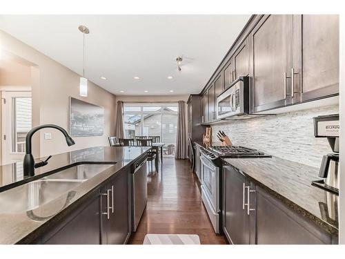 38 Auburn Crest Green Se, Calgary, AB - Indoor Photo Showing Kitchen With Double Sink With Upgraded Kitchen