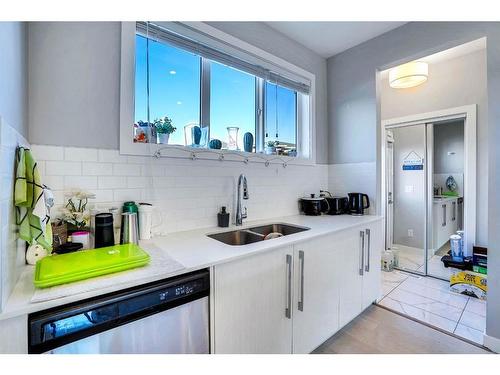 61 Red Embers Place Ne, Calgary, AB - Indoor Photo Showing Kitchen With Double Sink