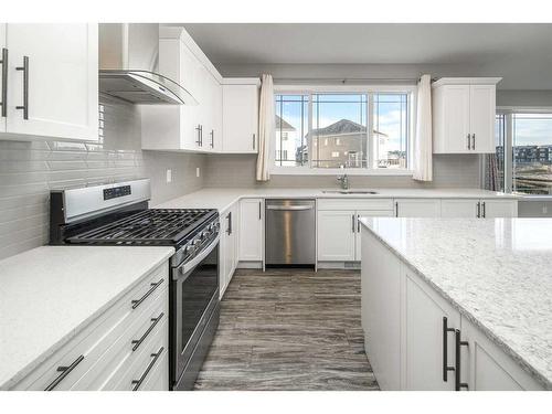 181 Carrington Crescent Nw, Calgary, AB - Indoor Photo Showing Kitchen With Stainless Steel Kitchen With Upgraded Kitchen