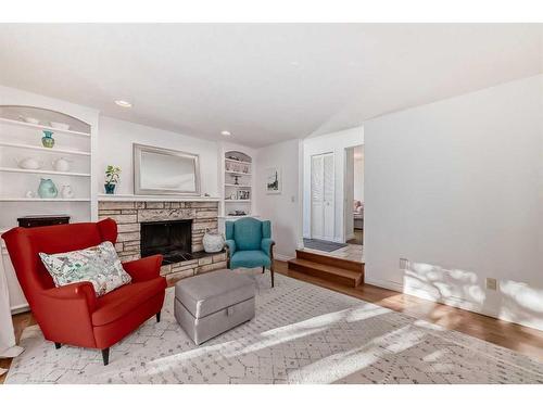 23 Lake Crimson Close, Calgary, AB - Indoor Photo Showing Living Room With Fireplace