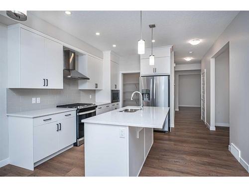 7 Homestead Passage, Calgary, AB - Indoor Photo Showing Kitchen With Upgraded Kitchen