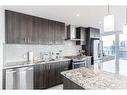 1802-303 13 Avenue Sw, Calgary, AB  - Indoor Photo Showing Kitchen With Stainless Steel Kitchen With Upgraded Kitchen 