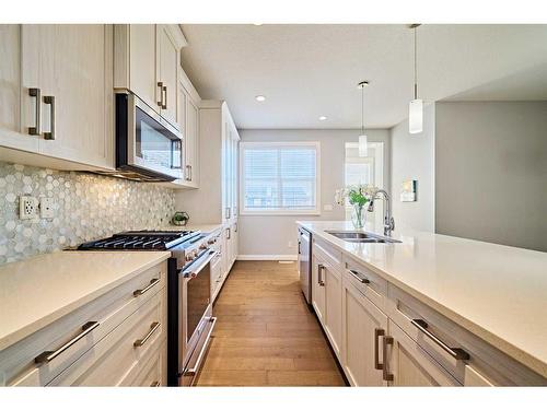 14 Evanscrest Heights Nw, Calgary, AB - Indoor Photo Showing Kitchen With Double Sink With Upgraded Kitchen