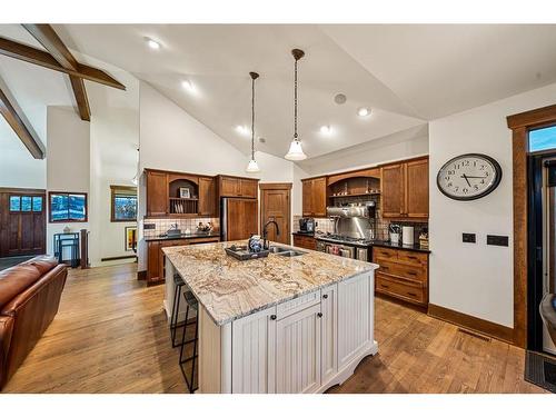 15 Sterling Springs Crescent, Rural Rocky View County, AB - Indoor Photo Showing Kitchen With Double Sink With Upgraded Kitchen