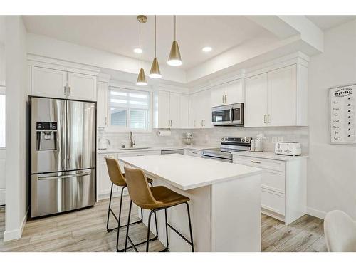 255 Creekstone Way Sw, Calgary, AB - Indoor Photo Showing Kitchen With Stainless Steel Kitchen With Upgraded Kitchen