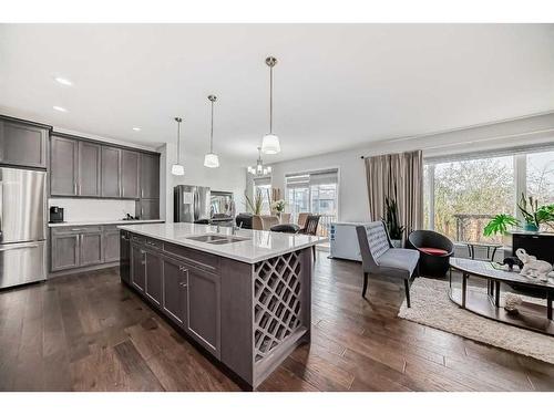 37 Savanna Grove Ne, Calgary, AB - Indoor Photo Showing Kitchen With Double Sink With Upgraded Kitchen