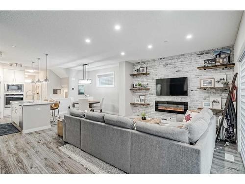 14921 1 Street Nw, Calgary, AB - Indoor Photo Showing Living Room With Fireplace