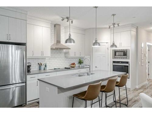 14921 1 Street Nw, Calgary, AB - Indoor Photo Showing Kitchen With Stainless Steel Kitchen With Double Sink With Upgraded Kitchen