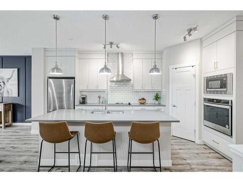 14921 1 Street Nw, Calgary, AB - Indoor Photo Showing Kitchen With Stainless Steel Kitchen With Upgraded Kitchen