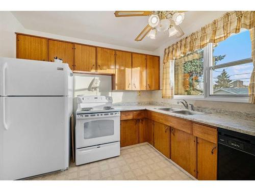 18 Harmon Place Sw, Calgary, AB - Indoor Photo Showing Kitchen With Double Sink