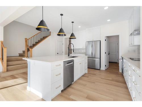 53 Versant Point Sw, Calgary, AB - Indoor Photo Showing Kitchen With Stainless Steel Kitchen With Upgraded Kitchen