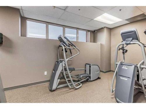 1801-1053 10 Street Sw, Calgary, AB - Indoor Photo Showing Gym Room