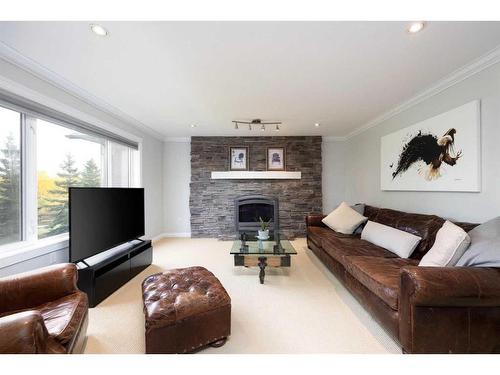 192 Lindstrom Crescent, Fort Mcmurray, AB - Indoor Photo Showing Living Room With Fireplace