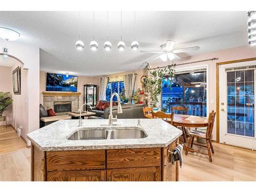 9838 Hidden Valley Drive Nw, Calgary, AB - Indoor Photo Showing Kitchen With Double Sink