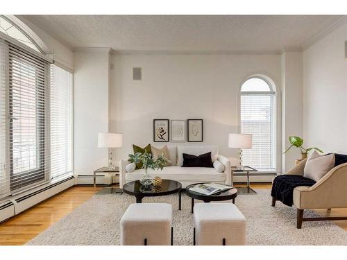 201-1315 12 Avenue Sw, Calgary, AB - Indoor Photo Showing Living Room