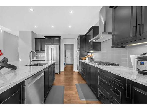 133 Corner Meadows Way Ne, Calgary, AB - Indoor Photo Showing Kitchen With Stainless Steel Kitchen With Upgraded Kitchen