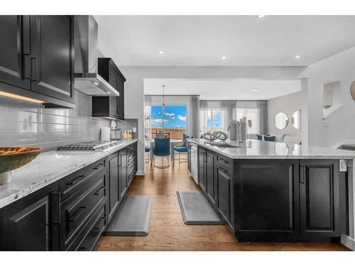 133 Corner Meadows Way Ne, Calgary, AB - Indoor Photo Showing Kitchen With Upgraded Kitchen