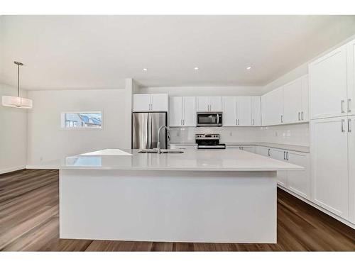 2066 Fowler Road Sw, Airdrie, AB - Indoor Photo Showing Kitchen With Upgraded Kitchen