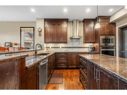 5 Masters Park Se, Calgary, AB - Indoor Photo Showing Kitchen With Upgraded Kitchen