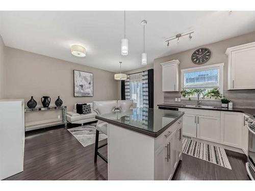 608 Skyview Ranch Grove Ne, Calgary, AB - Indoor Photo Showing Kitchen With Double Sink With Upgraded Kitchen