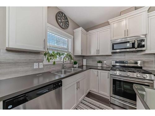 608 Skyview Ranch Grove Ne, Calgary, AB - Indoor Photo Showing Kitchen With Stainless Steel Kitchen With Double Sink